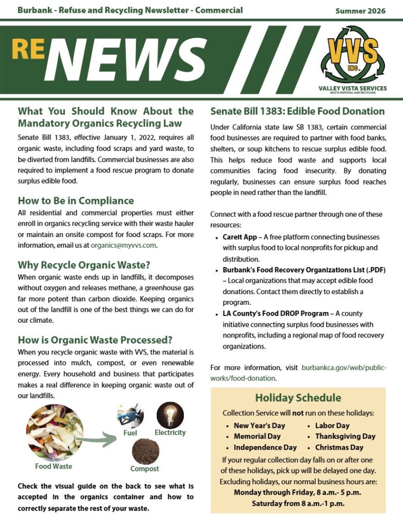 Burbank Summer 2026 Newsletter English